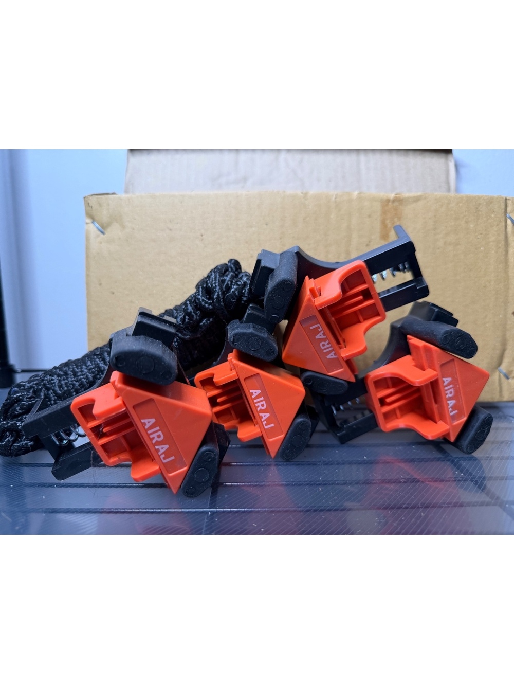 AIRAJ Adjustable Ratchet Tie Down Straps with Hooks - Heavy Duty Cargo Straps